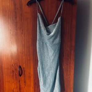 SHEIN Glittering Silver Dress